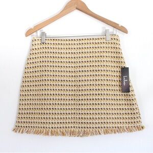 Lulus Boss Girl Yellow Tweed Mini Skirt
